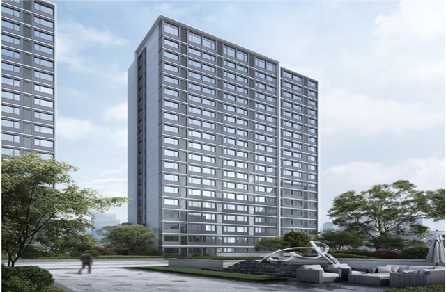 杭州市首座近零能耗住宅建筑临安尊龙时凯宸锦学府主体结顶